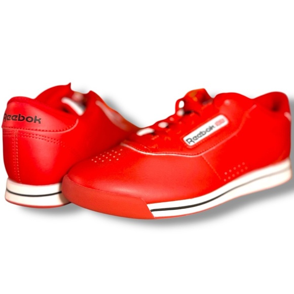 Reebok Classic Leather Sneakers Women’s Red Size 9 UK 6.5 EUR 40 Athletic Shoes - Picture 2 of 7